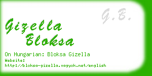 gizella bloksa business card